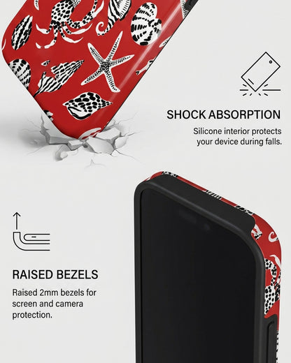 Red Coastal Critters iPhone 16 Pro Max Case