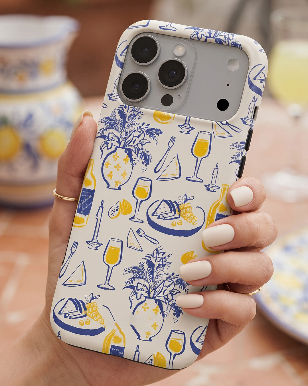 Wine & Cheese Toile iPhone 17 Pro Max Case
