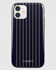 Navy Pinstripe iPhone 11 Case