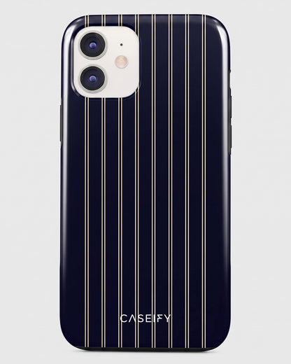 Navy Pinstripe iPhone 11 Case