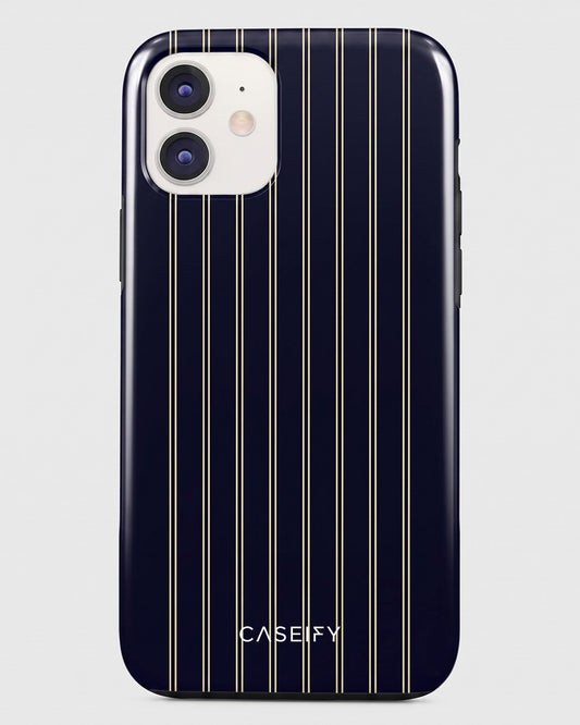Navy Pinstripe iPhone 11 Case