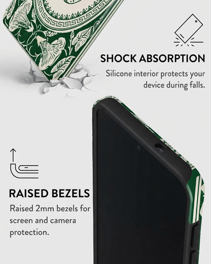 Green Leopard Case for Samsung Galaxy S25 Plus