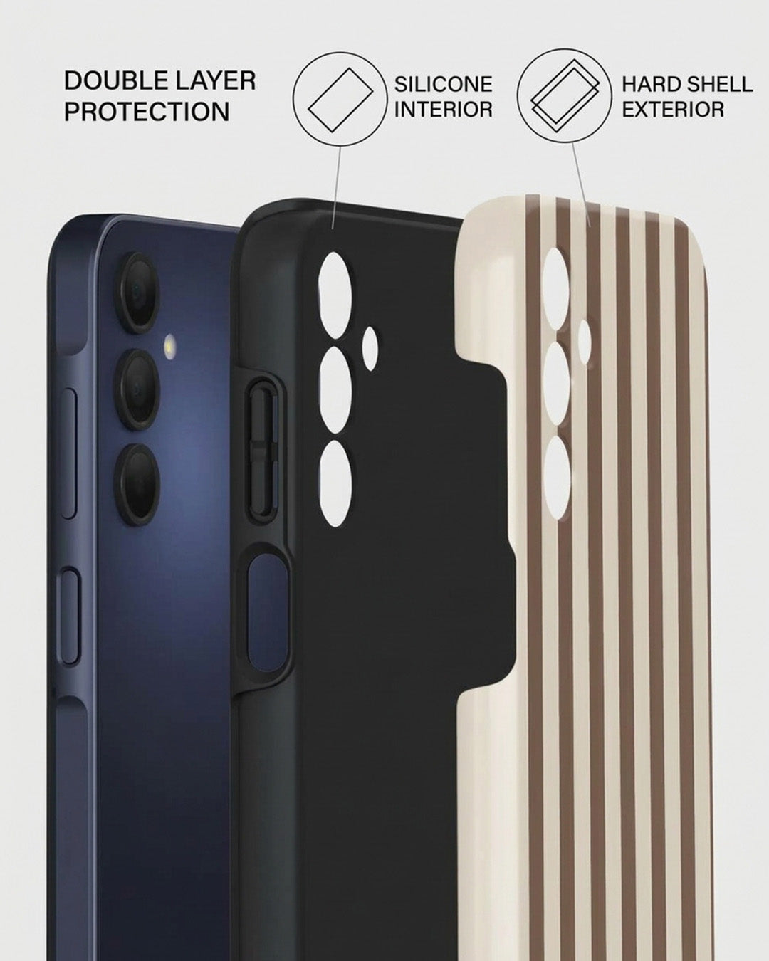 Brown Striped Samsung Galaxy A15 5G Case