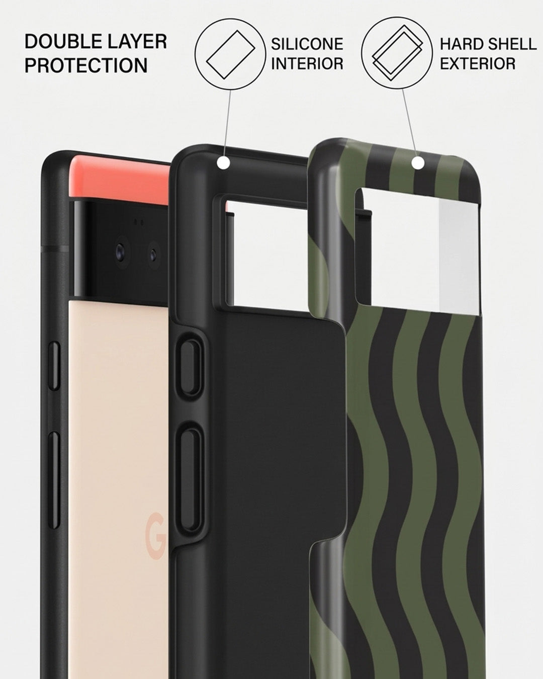 Green Wavy Pixel 6a Case