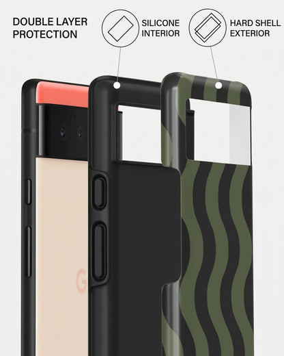 Green Wavy Pixel 6a Case