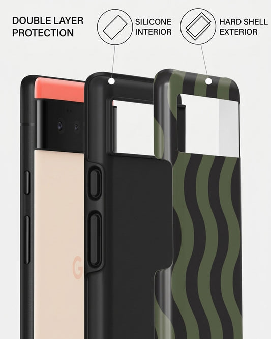 Green Wavy Pixel 6a Case