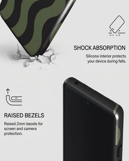 Green Wavy Pixel 6a Case
