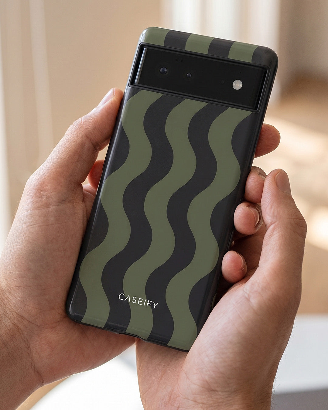 Green Wavy Pixel 6a Case