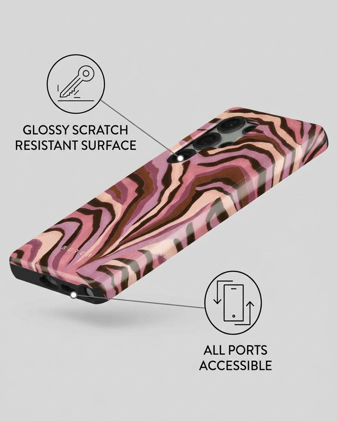 Pink Animal Print Case for Samsung Galaxy S25 Ultra