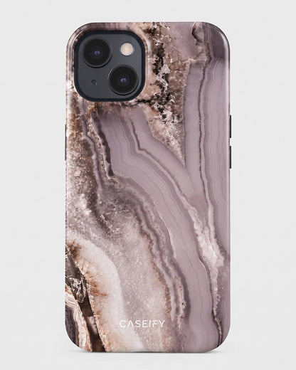 Mauve Grey Agate Marble iPhone 13 mini Case