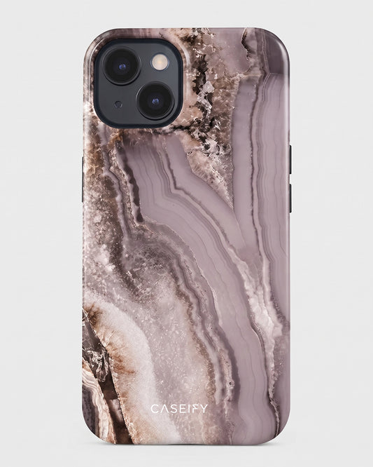 Mauve Grey Agate Marble iPhone 13 mini Case