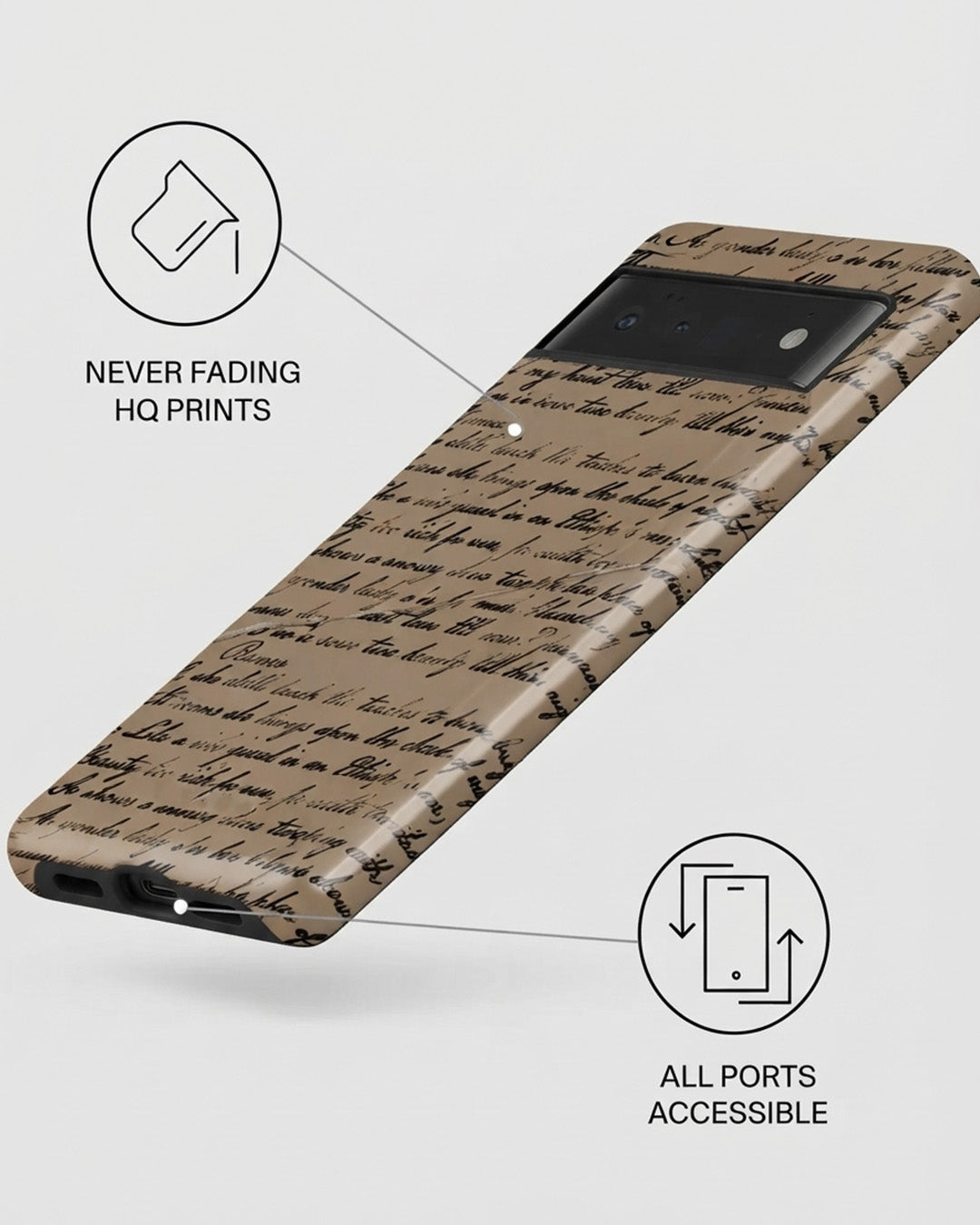 Vintage Script Pixel 6 Pro Case