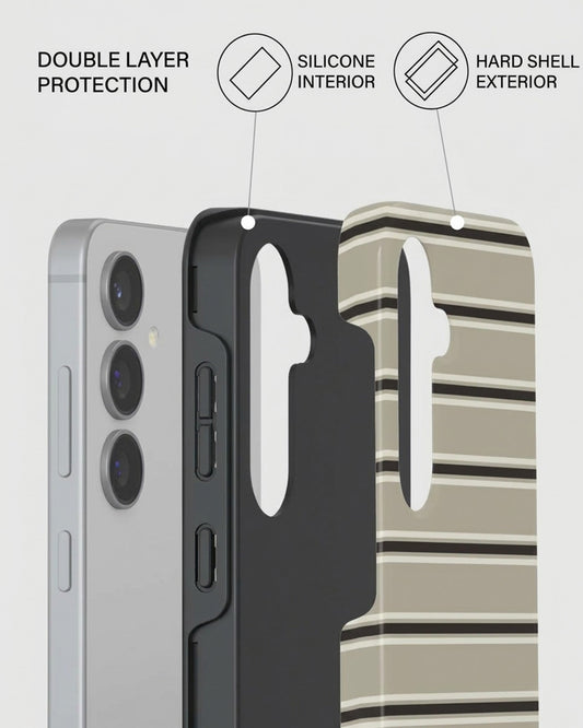 Samsung Galaxy S24 FE Beige Striped Case