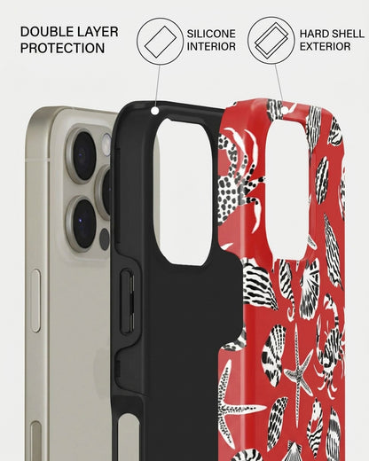 Red Coastal Critters iPhone 16 Pro Max Case