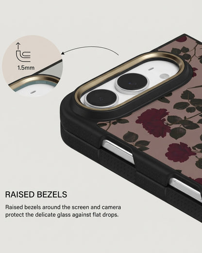 Mauve Rose Floral iPhone Duo Case