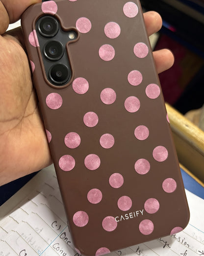Galaxy A17 Brown Dot Case