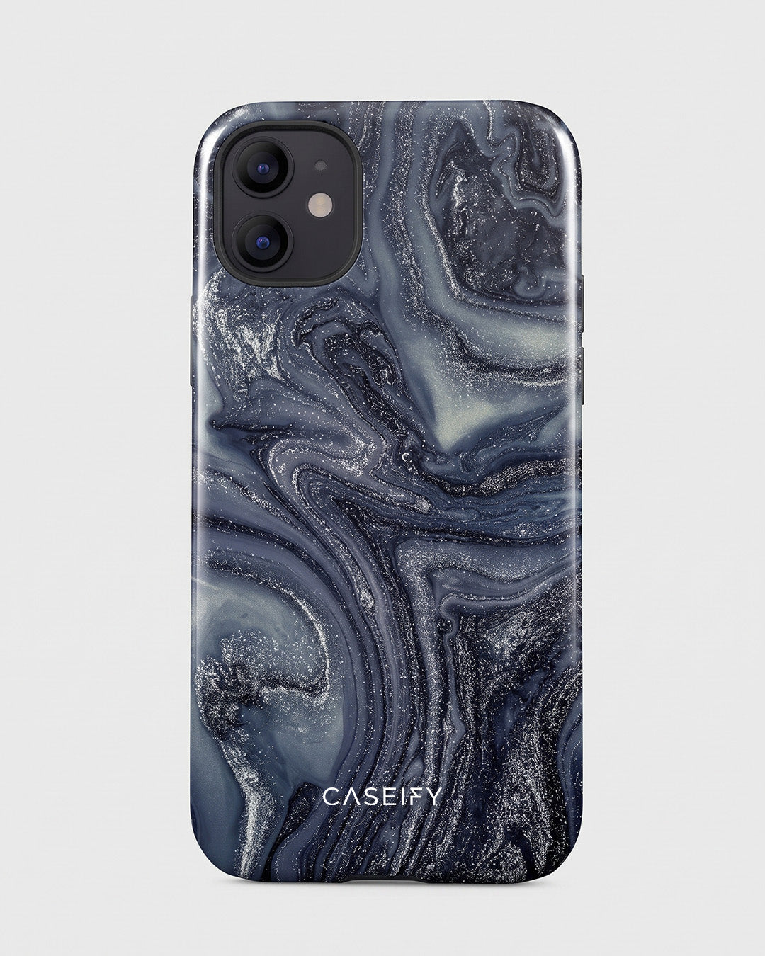 Slate Glitter Marble iPhone 12 Case