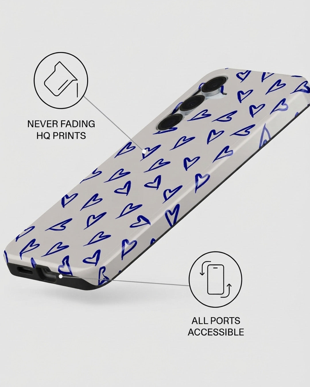 Blue Heart Case for Samsung Galaxy S25 FE