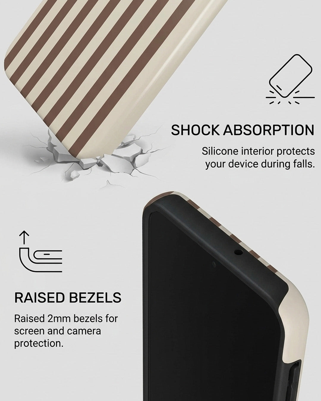 Brown Striped Samsung Galaxy A15 5G Case
