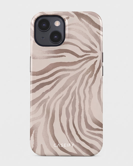 Rose Gold Zebra Print iPhone 13 mini Case