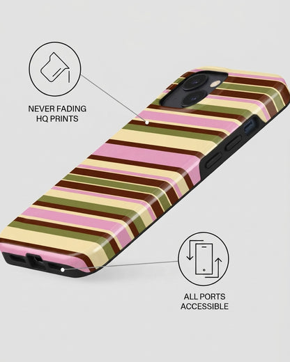 Retro Candy Stripe iPhone 15 Plus Case