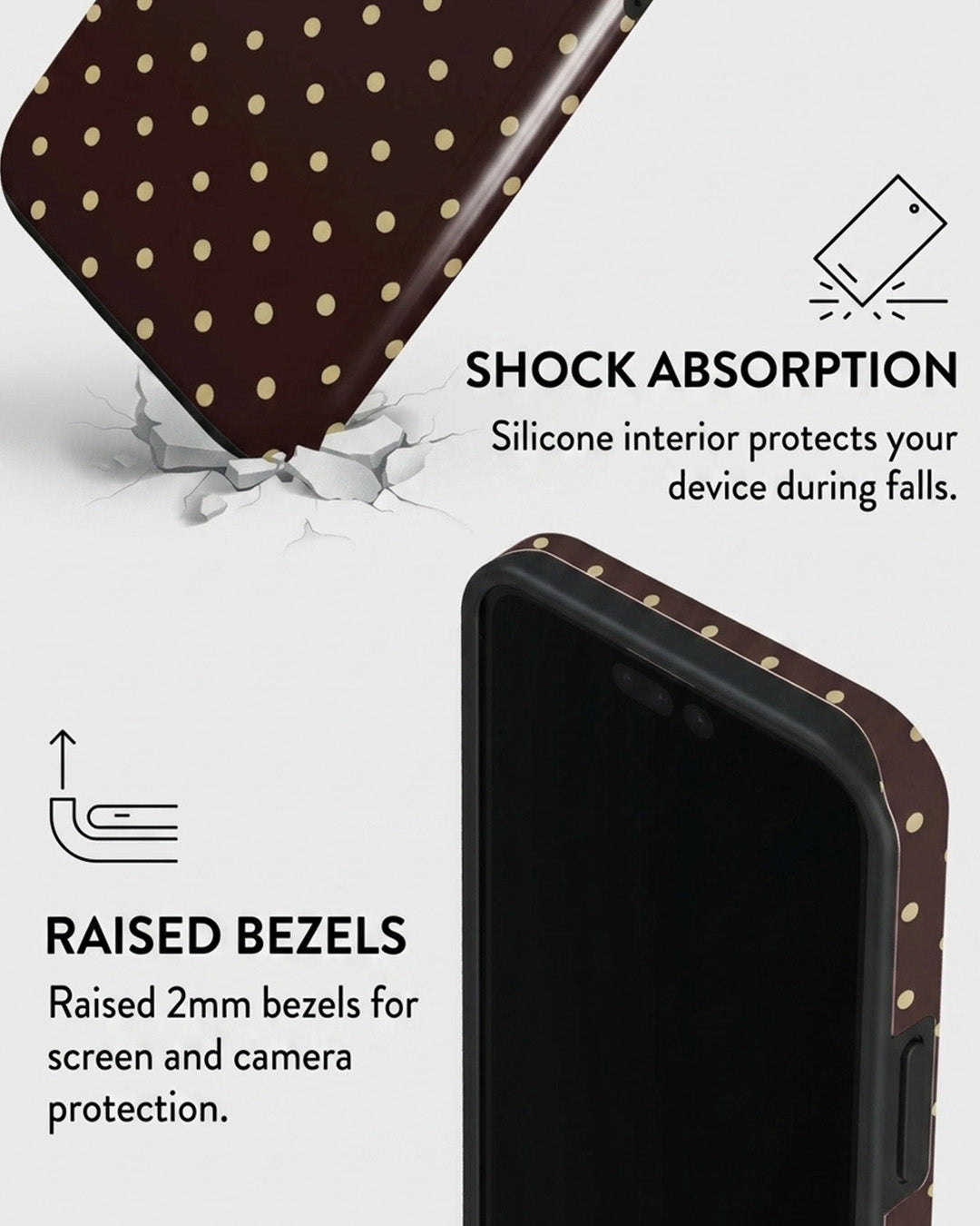 Chocolate Polka Dot iPhone 15 Pro Case