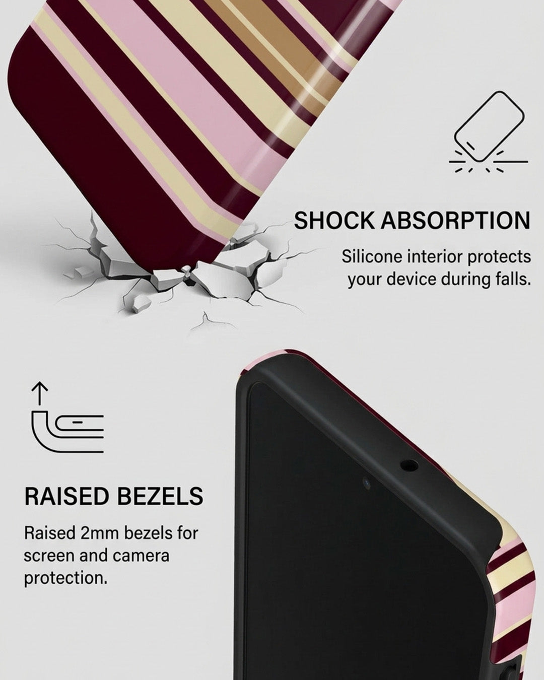 Multicolor Horizontal Stripe Samsung Galaxy A16 Case