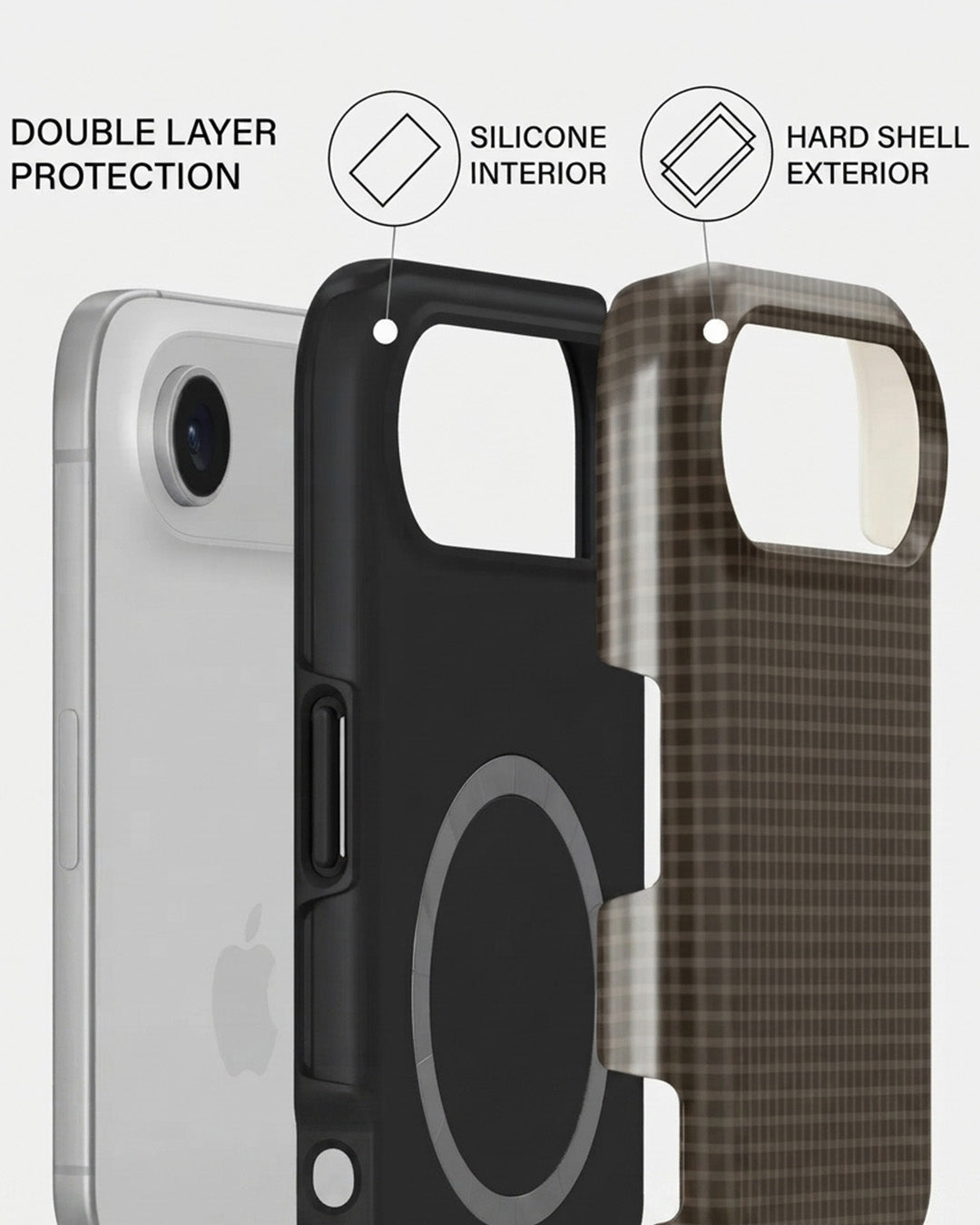 Brown Windowpane Plaid iPhone Air Case
