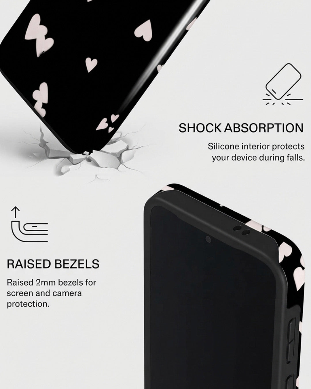 Galaxy S24 Plus Black Heart Case