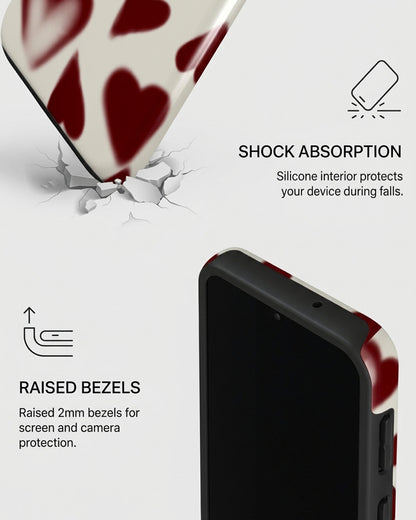 Red Heart Print Samsung Galaxy A25 Case