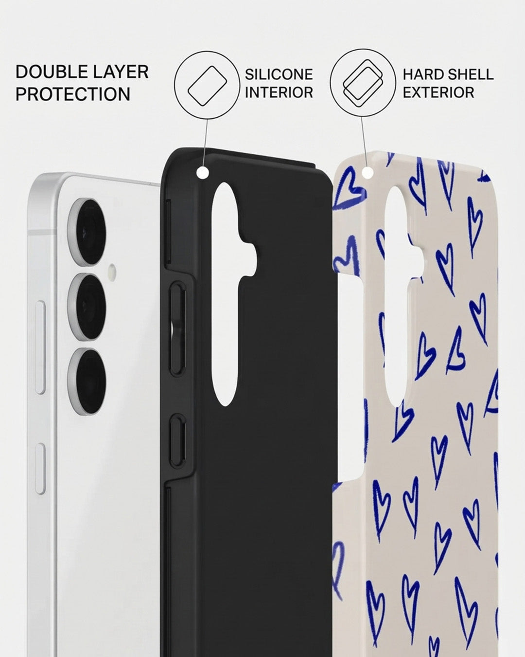 Blue Heart Case for Samsung Galaxy S25 FE
