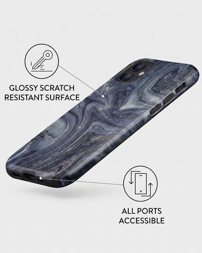 Slate Glitter Marble iPhone 12 Case
