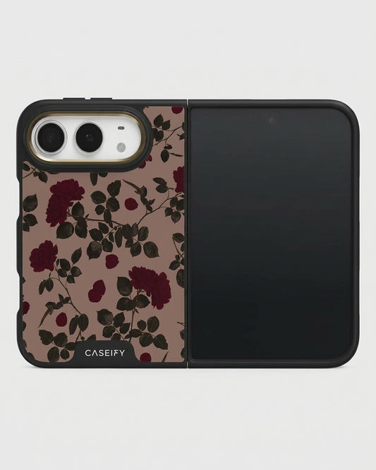 Mauve Rose Floral iPhone Duo Case