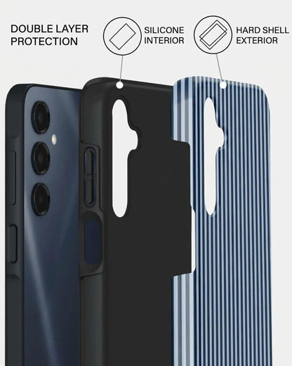 Navy Pinstripe Samsung Galaxy A16 Case