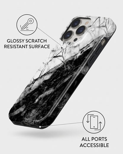 Black & White Marble iPhone 13 Pro Case