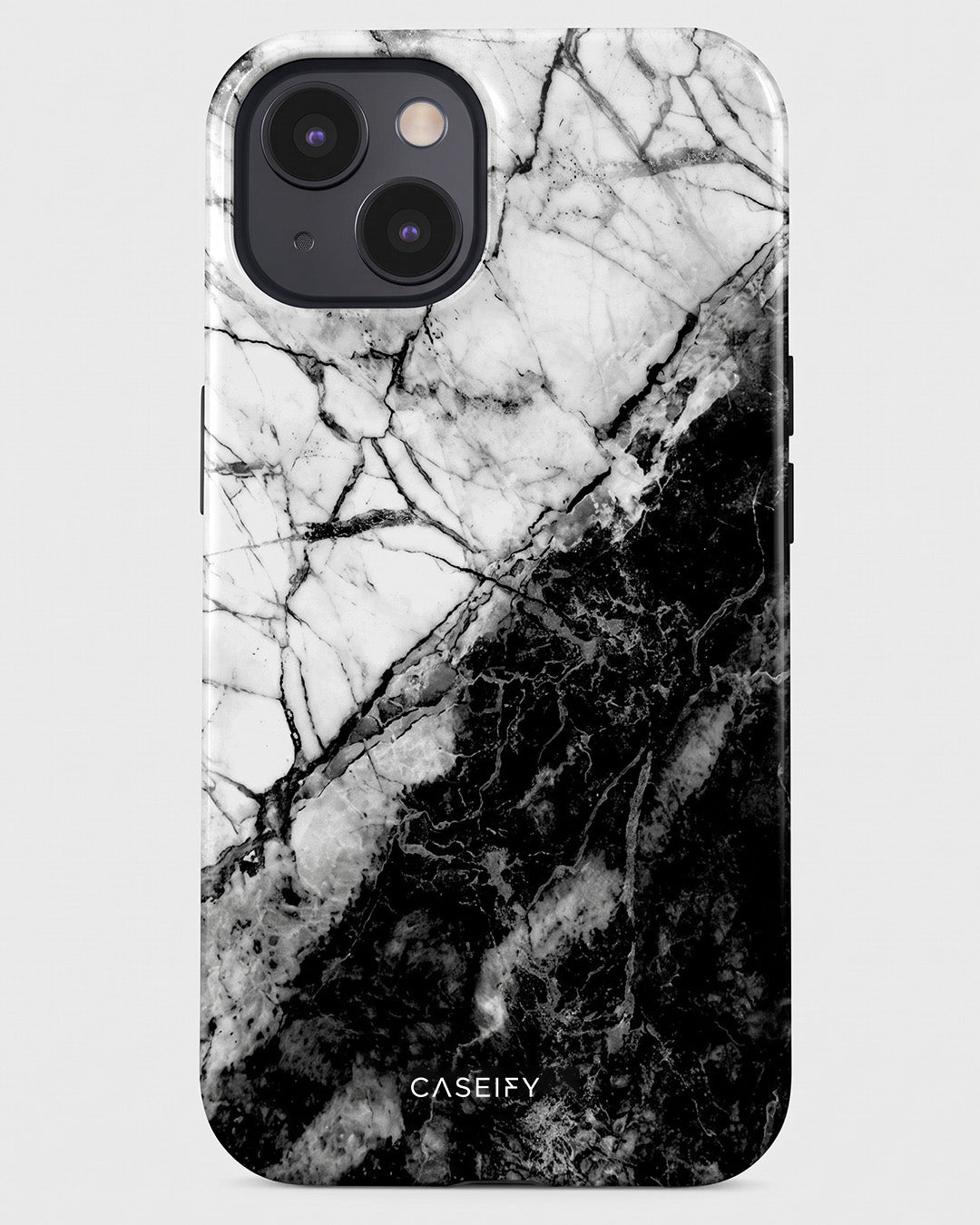 Black & White Marble iPhone 15 Case