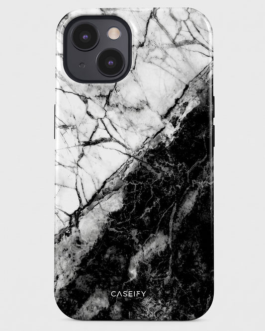 Black & White Marble iPhone 15 Case