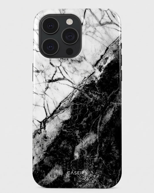 Black & White Marble iPhone 15 Pro Max Case