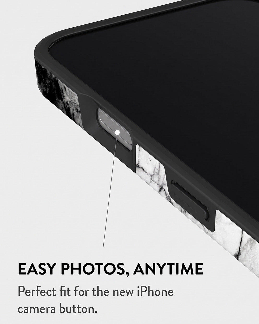 Black & White Marble iPhone 16 Case