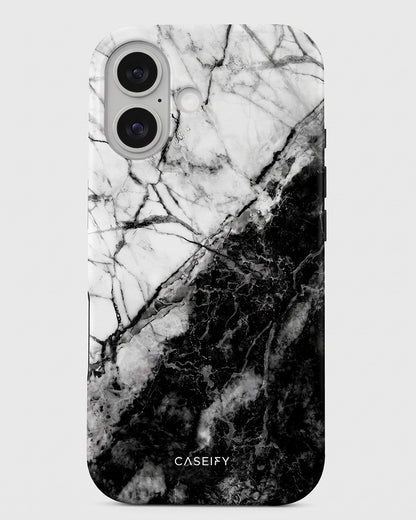 Black & White Marble iPhone 16 Plus Case