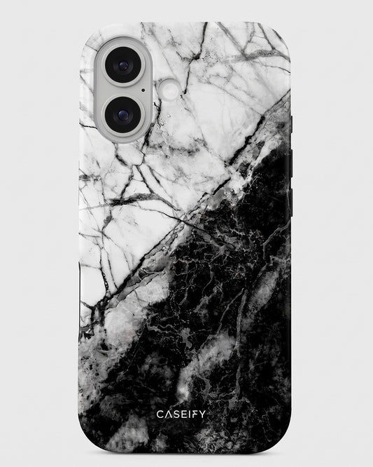 Black & White Marble iPhone 16 Case