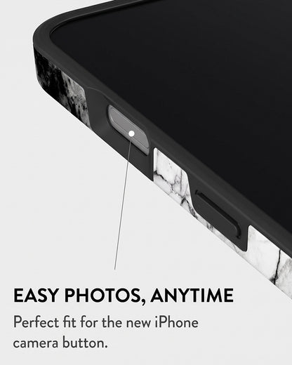 Black & White Marble iPhone 16 Pro Case