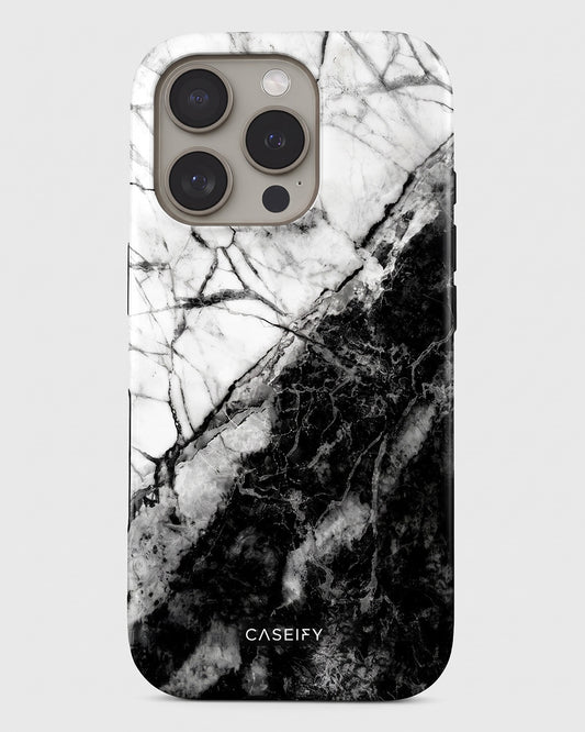 Black & White Marble iPhone 16 Pro Case
