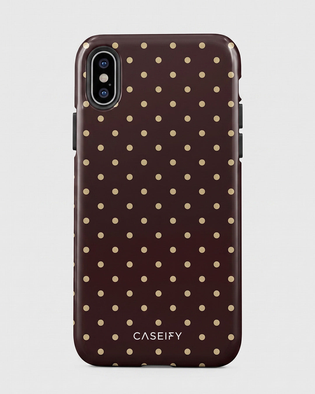 Brown Polka Dot iPhone XS Case