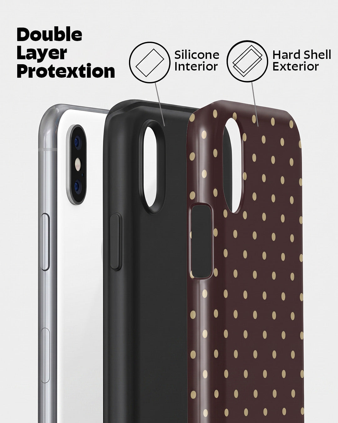 Brown Polka Dot iPhone X Case