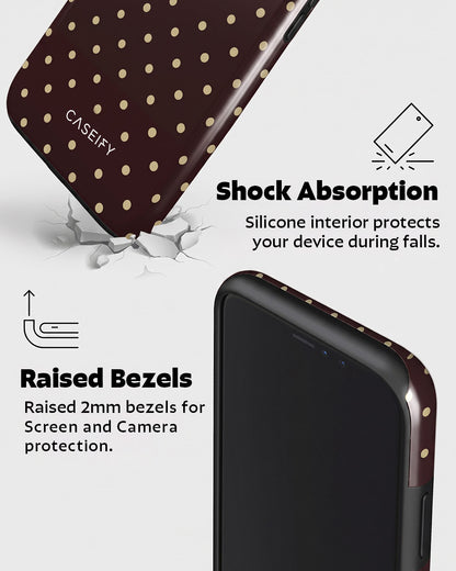 Brown Polka Dot iPhone X Case